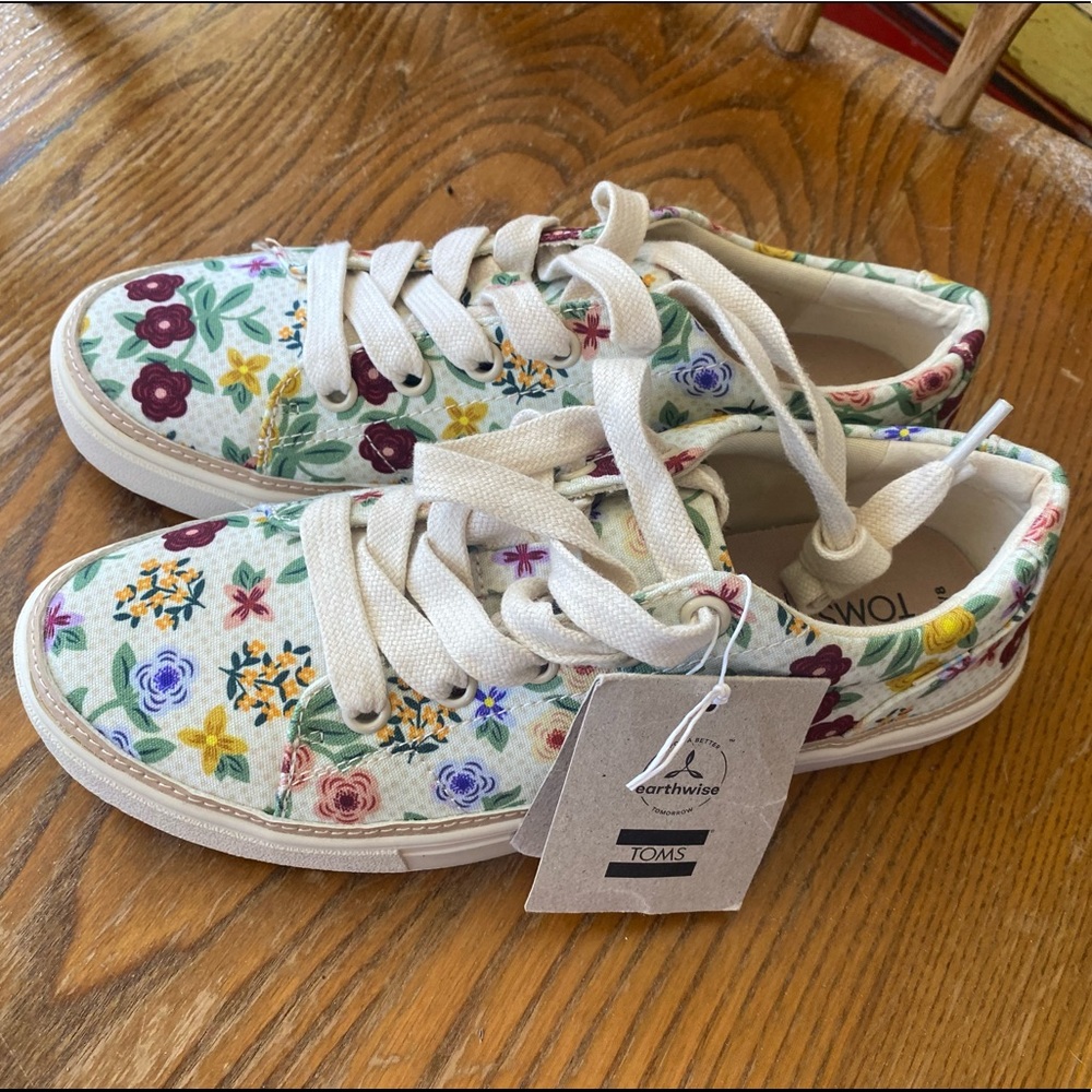 Alex Canvas Laceup Floral Sneaker